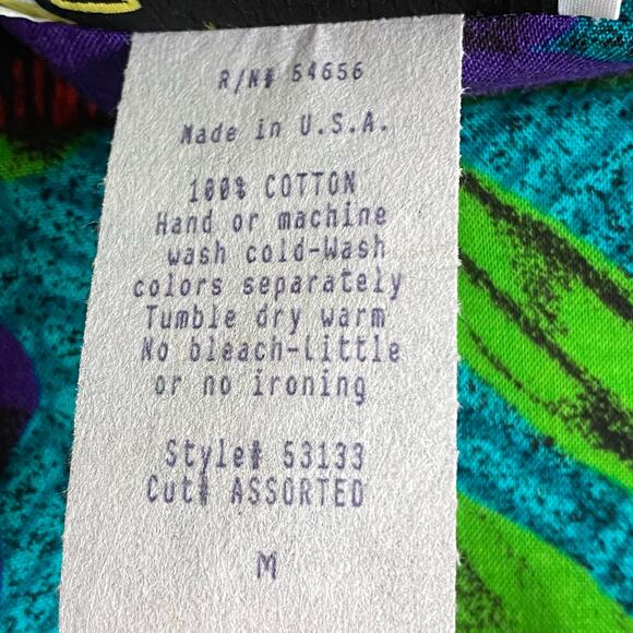 Vtg 80s 90s Two Potato Aloha Floral Midi Tiered Tie Shoulder Dress M Resort Wear - Picture 14 of 16